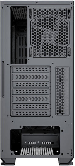 Aqirys Canopus Gaming Midi Tower Κουτί Υπολογιστή με Πλαϊνό Παράθυρο και RGB Φωτισμό Μαύρο