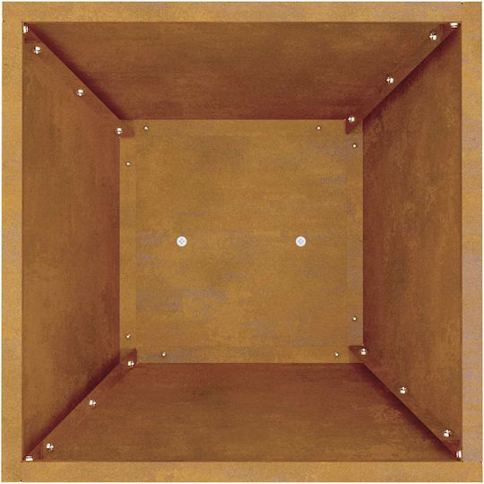 vidaXL Ghiveci De Flori Metalic Gri 35x35x73cm