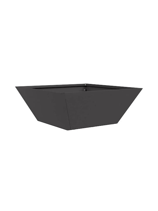 Vidaxl Metallpflanzgefäß Schwarz Metall 40 x 40 x 15 cm Langlebig Schwarz