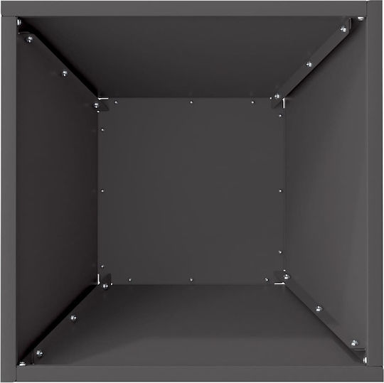 Vidaxl Μεταλλική Γλάστρα Μαύρη Μέταλλο 35 X 35 X 15 Cm Ανθεκτική Μαύρο