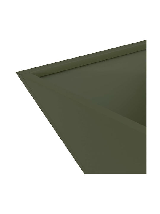 Vidaxl Metal Planter Olive Metal 40 x 40 x 15 cm Rectangular Olive