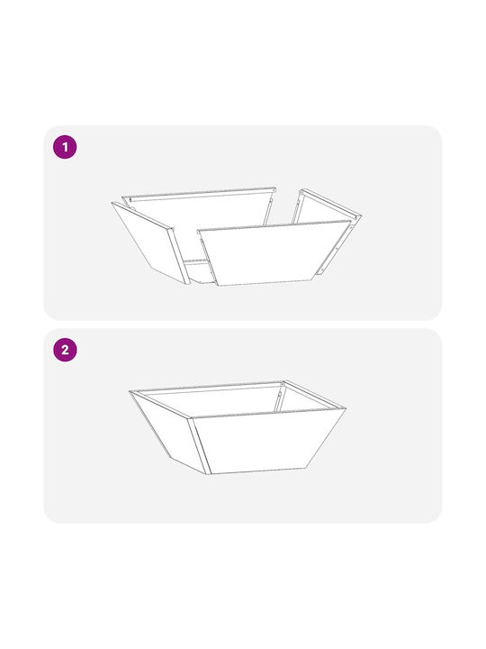 Vidaxl Metal Planter Olive Metal 40 x 40 x 15 cm Rectangular Olive