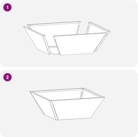 Vidaxl Metal Planter Olive Metal 40 x 40 x 15 cm Rectangular Olive