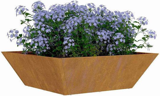 vidaXL Topf Metallisch Beige 50x50x15cm.