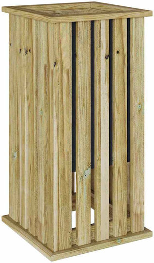 vidaXL Γλάστρα Ξύλινη Καφέ 33x33x65εκ.