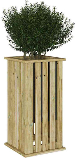 vidaXL Γλάστρα Ξύλινη Καφέ 33x33x65εκ.