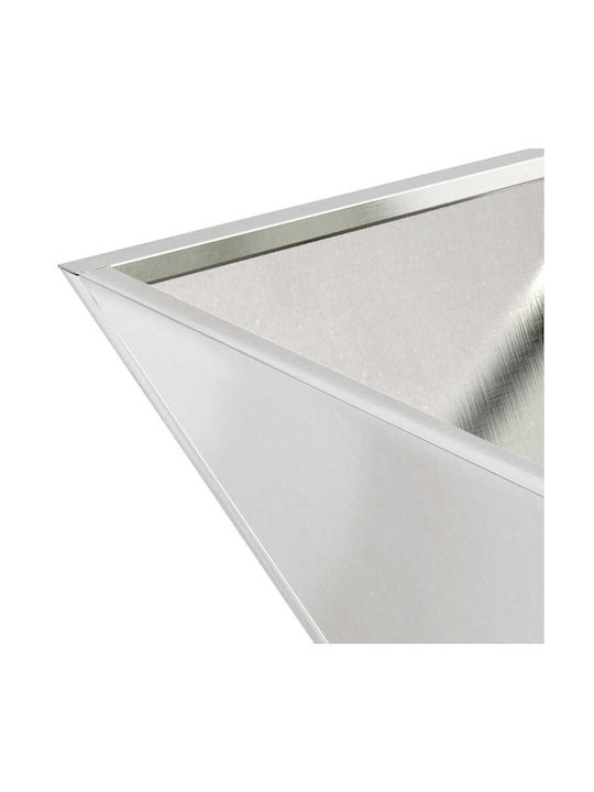 vidaXL Set 5 Metallische Pflanzgefäße Silber 35x15cm