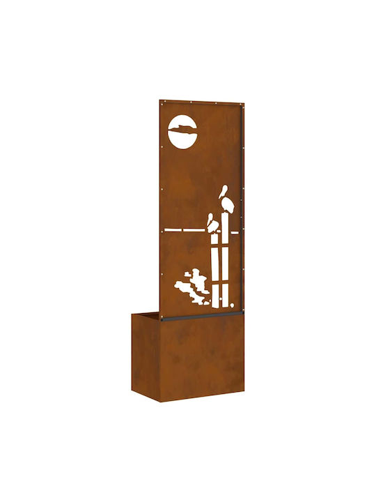 vidaXL Саксия Метал Rusty 50x140x140см.