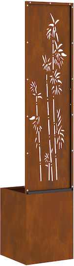 vidaXL Γλάστρα Μεταλλική Rusty 32x140εκ.