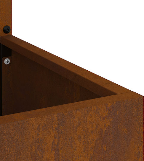 vidaXL Γλάστρα Μεταλλική Rusty 32x140εκ.
