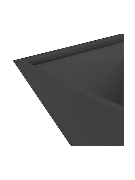 vidaXL Set of 5 Plastic Planter Boxes Black 35x15cm