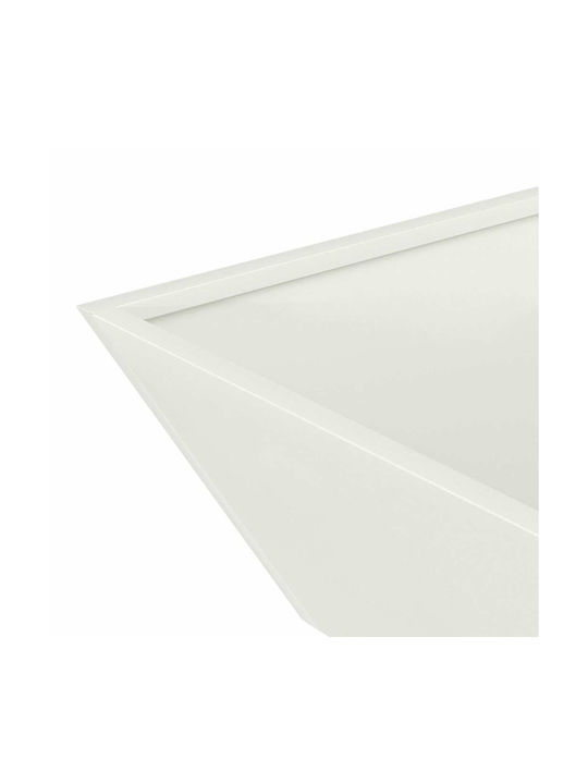 vidaXL Set of 5 Plastic Planter Boxes White 50x15cm