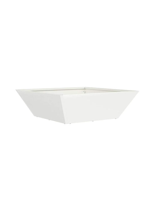 vidaXL Set of 5 Plastic Planter Boxes White 50x15cm