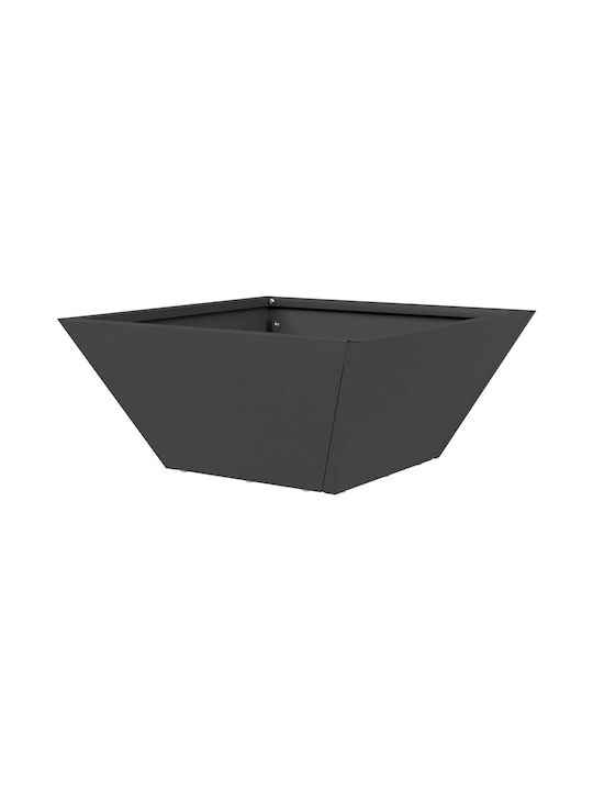vidaXL Set of 5 Plastic Planter Boxes Black 35x15cm