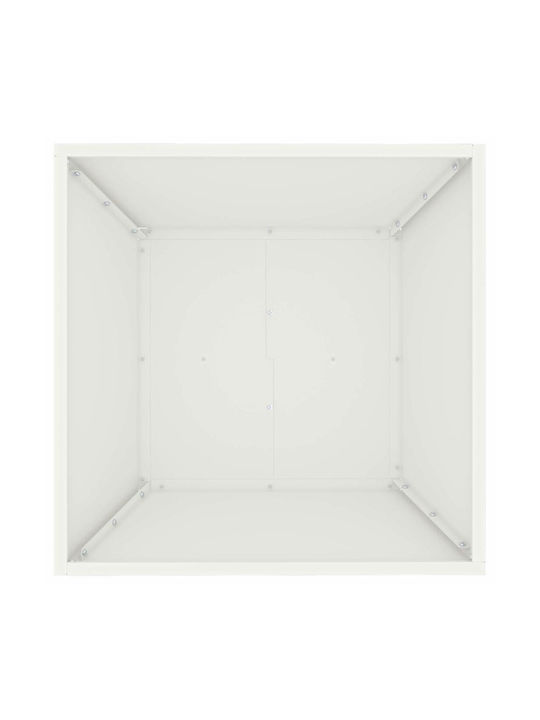 vidaXL Set of 5 Plastic Planter Boxes White 50x15cm