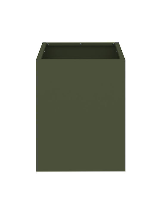 vidaXL Topf Metallisch Olive Color 50x32x40cm.