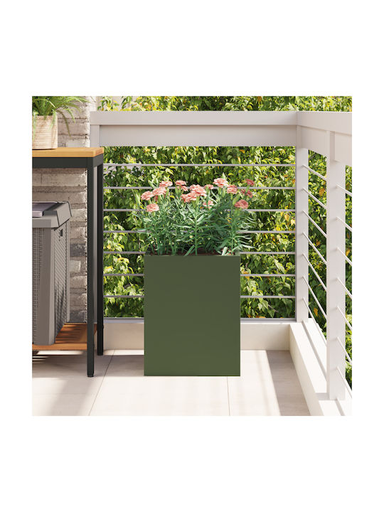 vidaXL Topf Metallisch Olive Color 50x32x40cm.
