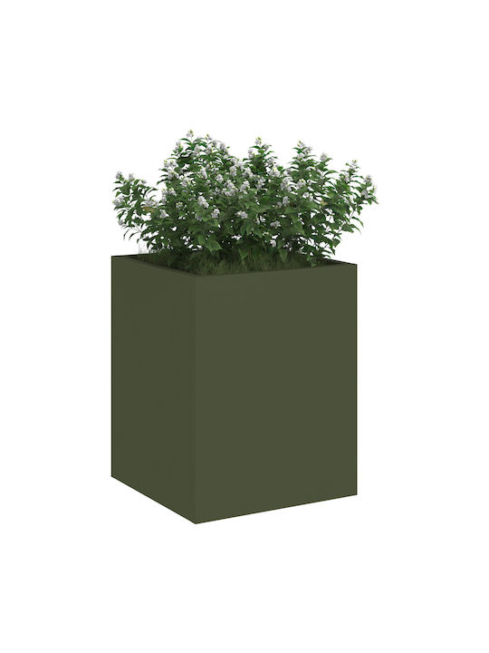 vidaXL Topf Metallisch Olive Color 50x32x40cm.