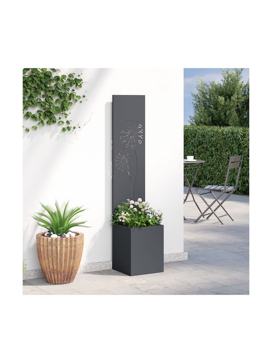 vidaXL Topf Metallisch Charcoal 32x140cm.