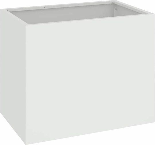 vidaXL Γλάστρα Μεταλλική Λευκό 50x32x40εκ.