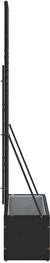 vidaXL Plastic Planter Box Black 105x30x170cm