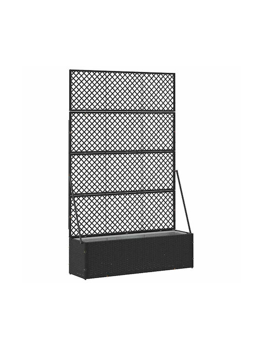vidaXL Kunststoff Blumenkasten Schwarz 105x30x170cm