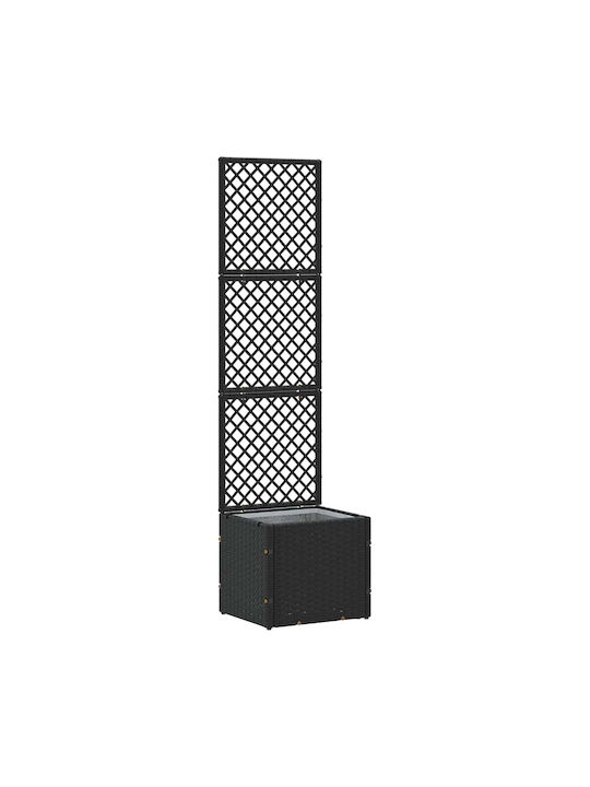 vidaXL Planter Box Din Plastic Negru 35x30x135 cm