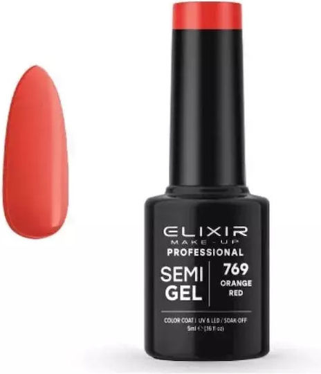 Elixir Semi Gel Halb-permanenter Nagellack Orange Red 769 5ml 1Stück