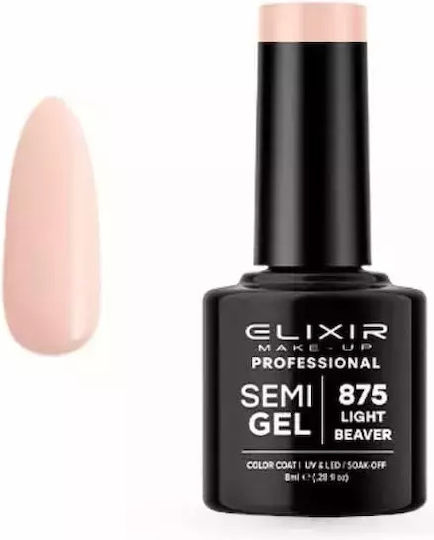 Elixir Semi Gel Ημιμόνιμο Βερνίκι Νυχιών 875 Light Beaver 8ml