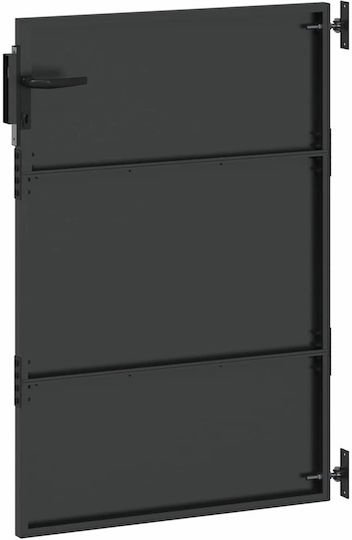 vidaXL Metallisches Gartentor in Schwarz Farbe 1.25x1.05m