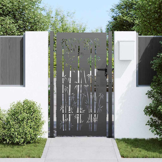 vidaXL Fence Gate from Bamboo in Black Color 2.0x1.05m