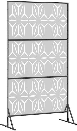 vidaXL Metal Room Divider with 1 Panel 100x180cm