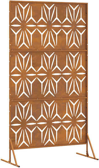 vidaXL Decorative Room Divider Metal with 1 Panel 100x180cm