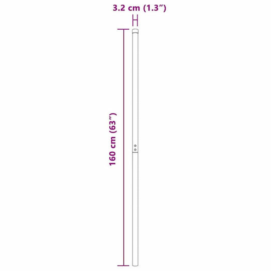vidaXL Träger für Gartenzaun aus Stahl 160cm 12Stück Silver