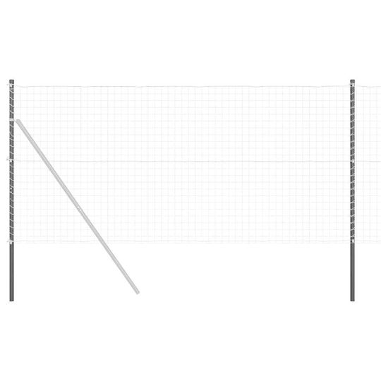 vidaXL Träger für Gartenzaun aus Stahl 130cm 2Stück Gray