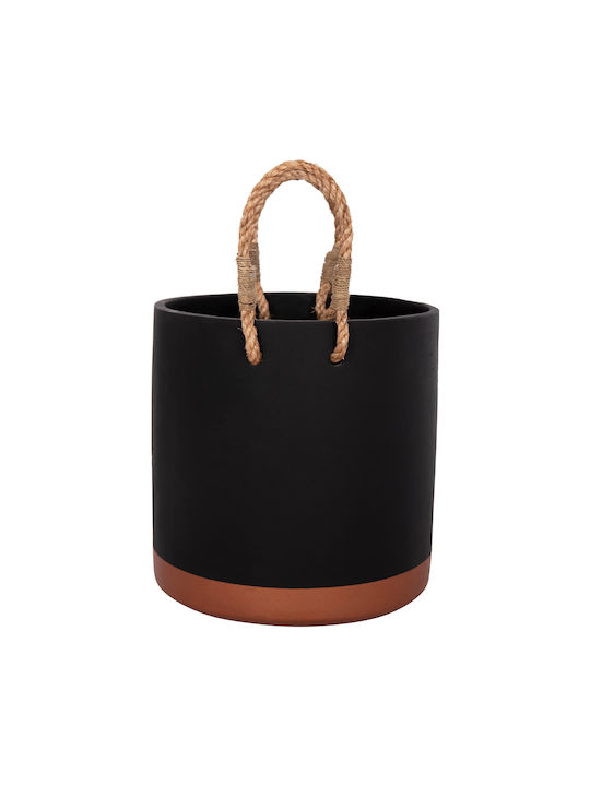 HomeMarkt Tryll Betongblumentopf Schwarz 31cm