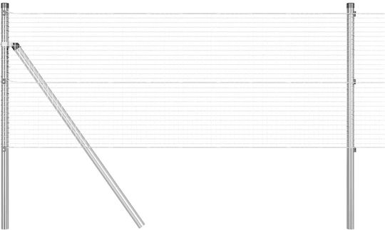 vidaXL Ситова мрежа Галванизирано Сив 0.8x50м