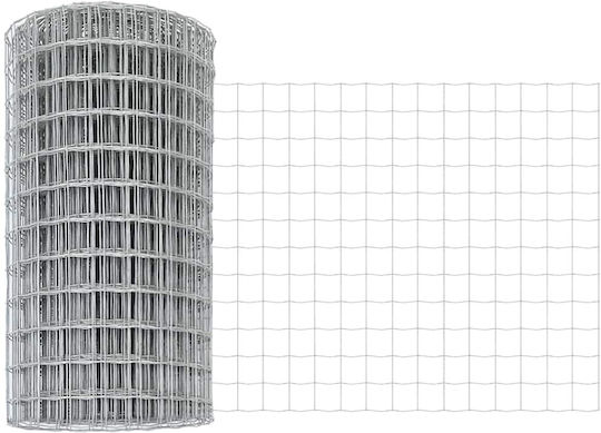 vidaXL Wire Fencing Galvanized Set Gray 0.4x25m