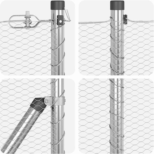 vidaXL Wire Fencing with PVC Coating Silver 1x50m