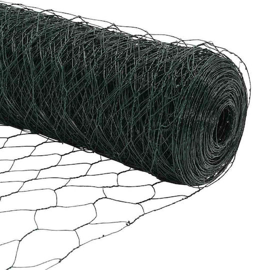 vidaXL Drahtgeflecht mit PVC-Beschichtung Grün 1x10m