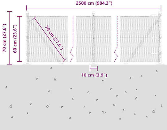 vidaXL Plasă de sârmă Module Verde 0.6x25m