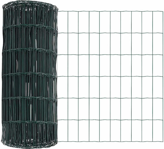 vidaXL Plasă de sârmă Galvanizat Module Verde 0.6x25m