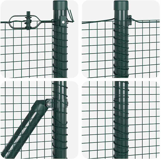 vidaXL Wire Fencing Set Green 0.6x25m