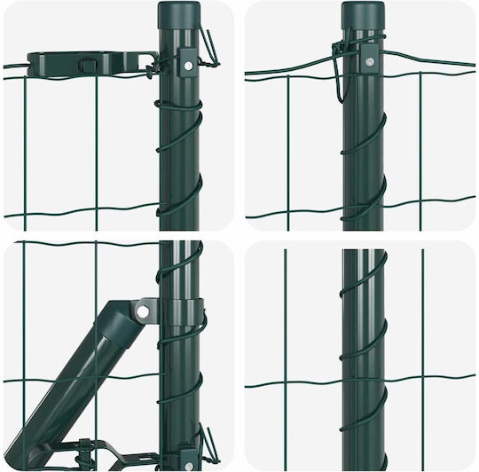vidaXL Plasă de sârmă Galvanizat Verde 0.6x50m
