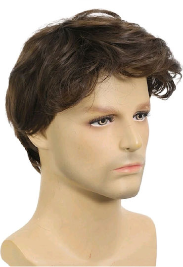 Men's Wig Synthetic High Quality Chestnut 8 Inches