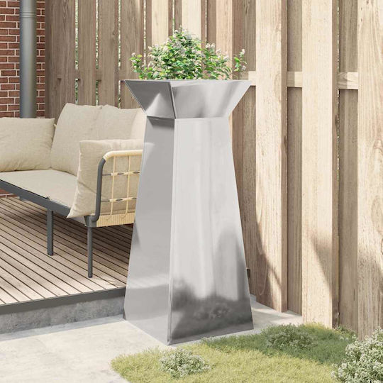 vidaXL Suport Metalic Argintiu Pentru Plante 40x40x101 cm