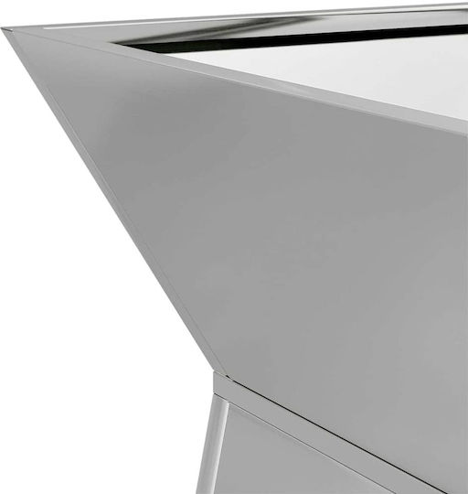 vidaXL Βάση Γλάστρας Ασημί 35x35x73εκ.