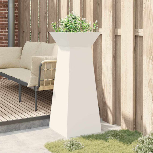vidaXL Pot Stand Metal White 40cmx40cmx101cmcm.