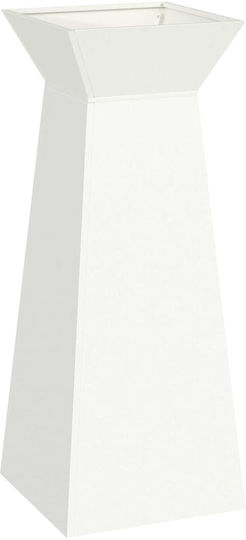 vidaXL Pot Stand Metal White 40cmx40cmx101cmcm.