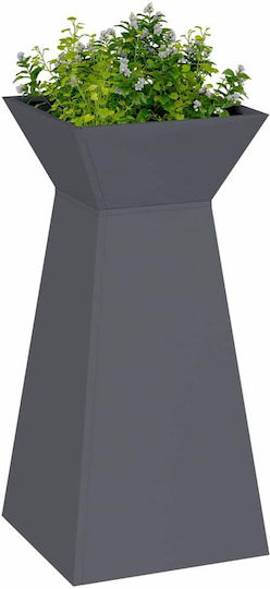 vidaXL Suporturi pentru ghiveci Metalice Gri 35bucx35bucx73buccm. 2buc